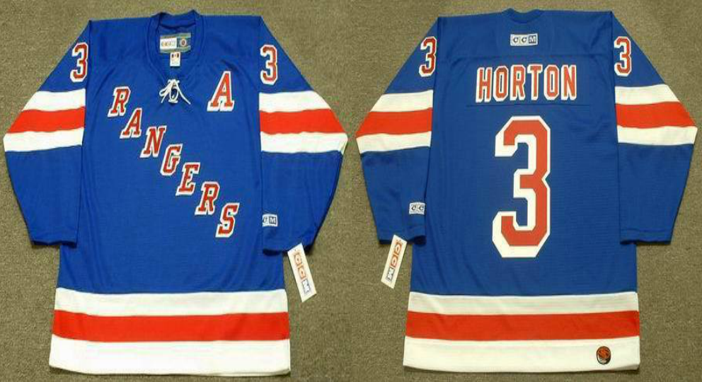 2019 Men New York Rangers #3 Horton blue CCM NHL jerseys->new york rangers->NHL Jersey